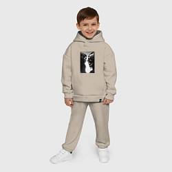 Детский костюм оверсайз Девушка и демон, цвет: миндальный — фото 2