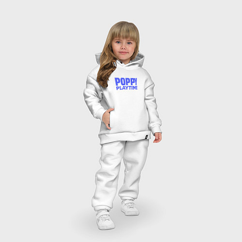 Детский костюм оверсайз Поппи Плэйтайм лого / Белый – фото 3
