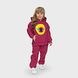 Детский костюм оверсайз Летящий скарабей, цвет: маджента — фото 2