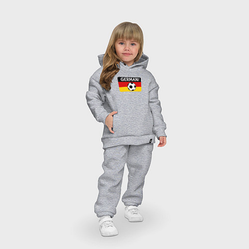 Детский костюм оверсайз Football Germany / Меланж – фото 3