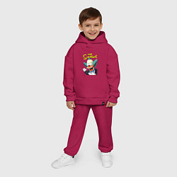 Детский костюм оверсайз Krusty the clown, цвет: маджента — фото 2