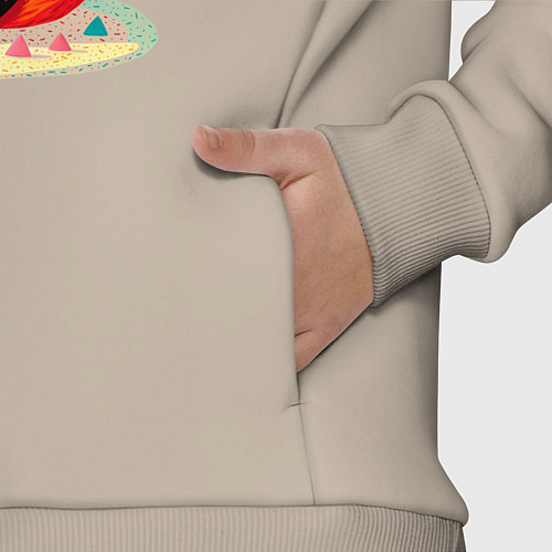 Детский костюм оверсайз Летняя лиса с мороженым / Миндальный – фото 3