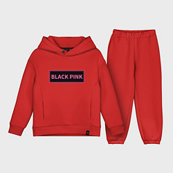 Детский костюм оверсайз Логотип Блек Пинк, цвет: красный