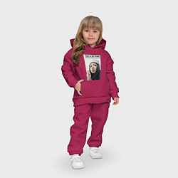 Детский костюм оверсайз Джису блэкпинк, цвет: маджента — фото 2