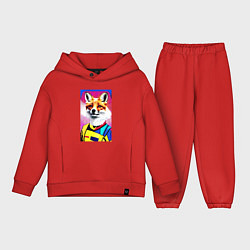 Детский костюм оверсайз Fox - pop art - fashionista, цвет: красный