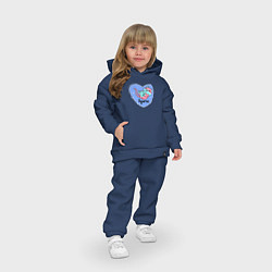 Детский костюм оверсайз Пушистый котик - водолей, цвет: тёмно-синий — фото 2