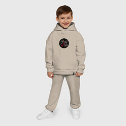 Детский костюм оверсайз Stray Kids logo, цвет: миндальный — фото 2