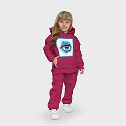 Детский костюм оверсайз Глаз города, цвет: маджента — фото 2