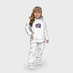 Детский костюм оверсайз Columbus blue jackets - hockey team - emblem, цвет: белый — фото 2