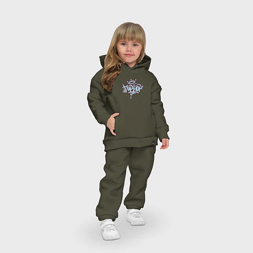Детский костюм оверсайз Life hip hop / Хаки – фото 3