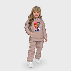 Детский костюм оверсайз Барби против Оппенгеймера - мем - нейросеть, цвет: пыльно-розовый — фото 2