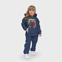Детский костюм оверсайз Лев злой зомби, цвет: тёмно-синий — фото 2