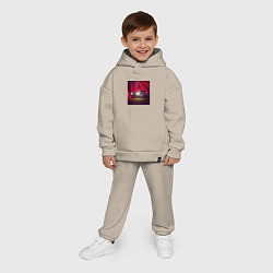 Детский костюм оверсайз Гоночная машина, цвет: миндальный — фото 2