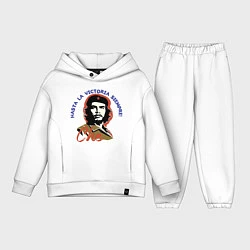 Детский костюм оверсайз Че Гевара - всегда вперёд к победе!, цвет: белый