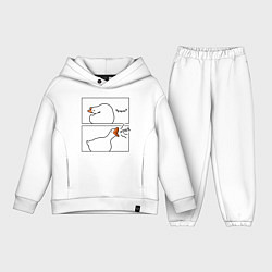 Детский костюм оверсайз Орущий гусь, цвет: белый