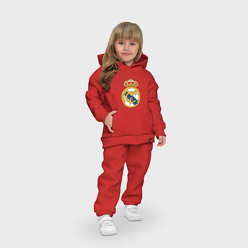 Детский костюм оверсайз Real madrid fc sport / Красный – фото 3