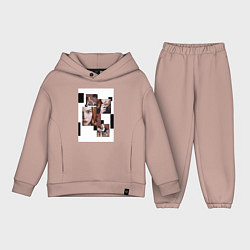 Детский костюм оверсайз Ход королевы винтаж, цвет: пыльно-розовый