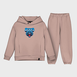 Детский костюм оверсайз Bears team, цвет: пыльно-розовый