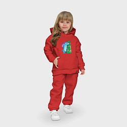 Детский костюм оверсайз Дракон у елки 2024, цвет: красный — фото 2