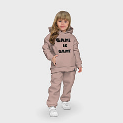 Детский костюм оверсайз Game is game, цвет: пыльно-розовый — фото 2
