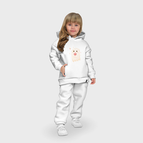 Детский костюм оверсайз Привидение с леденцом / Белый – фото 3