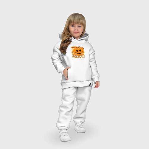 Детский костюм оверсайз Orange holiday halloween / Белый – фото 3