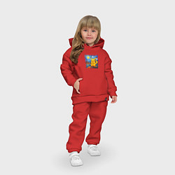 Детский костюм оверсайз Пикачу звёздной ночью Ван Гога, цвет: красный — фото 2