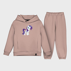 Детский костюм оверсайз Рарити из My Little Pony в кино, цвет: пыльно-розовый