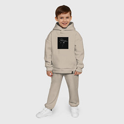 Детский костюм оверсайз Xo weeknd, цвет: миндальный — фото 2