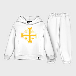 Детский костюм оверсайз Крест рыцарей Иерусалима и Эдессы, цвет: белый