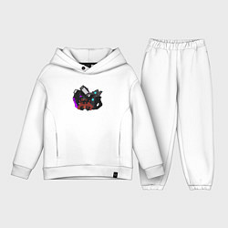 Детский костюм оверсайз Камерамен ТВ мен м Спикермен, цвет: белый