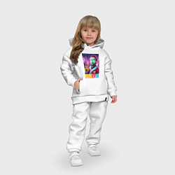 Детский костюм оверсайз Simpson new year - cyberpunk, цвет: белый — фото 2