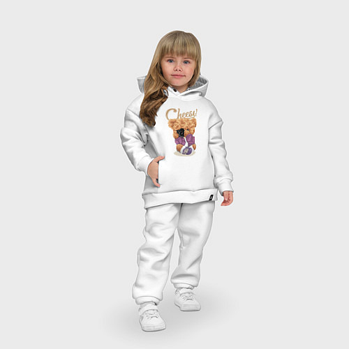 Детский костюм оверсайз Плюшевый медвежонок фотограф / Белый – фото 3