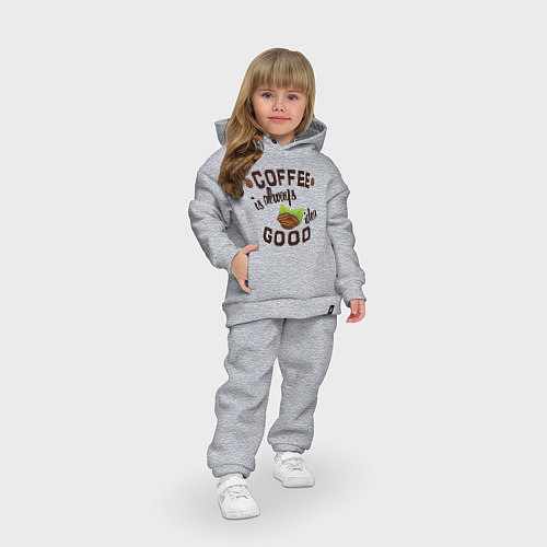 Детский костюм оверсайз Кофе хорошая идея / Меланж – фото 3