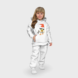 Детский костюм оверсайз Новогодний Чикен Ган, цвет: белый — фото 2