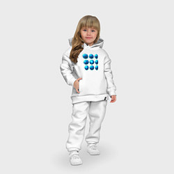 Детский костюм оверсайз Крипта логотипы, цвет: белый — фото 2