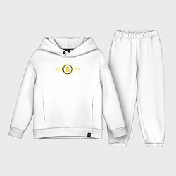 Детский костюм оверсайз Биткоин крипто лого, цвет: белый