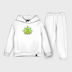 Детский костюм оверсайз Денежный вирус, цвет: белый