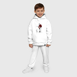 Детский костюм оверсайз Курт Кобейн Нирвана свитер, цвет: белый — фото 2