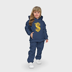 Детский костюм оверсайз Знак денег, цвет: тёмно-синий — фото 2