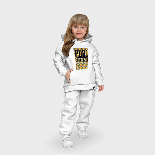 Детский костюм оверсайз Pabg жёлтый милитари / Белый – фото 3