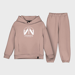 Детский костюм оверсайз Drawbridge logo death stranding 2, цвет: пыльно-розовый
