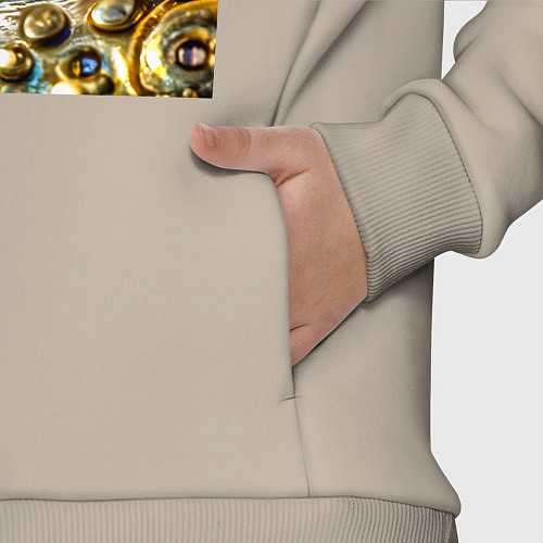 Детский костюм оверсайз Золотой глаз металлический в стиле стимпанк зелено / Миндальный – фото 3