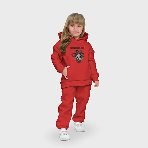 Детский костюм оверсайз Chicken gun clown / Красный – фото 3