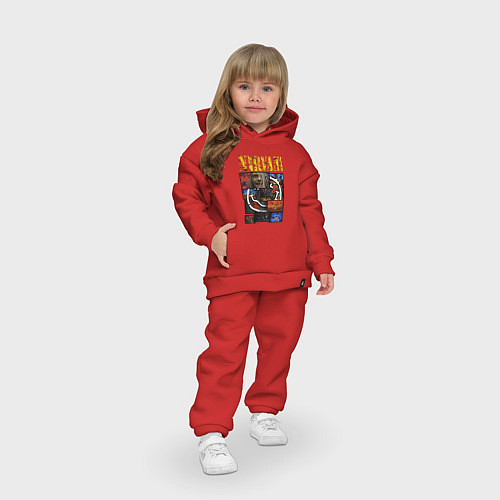 Детский костюм оверсайз Nirvana heart box / Красный – фото 3