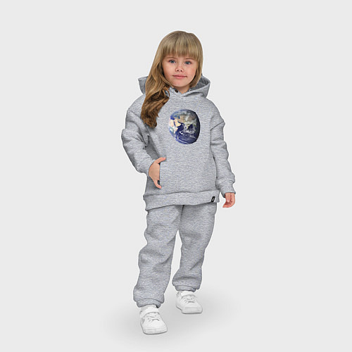 Детский костюм оверсайз Наша планета земля / Меланж – фото 3
