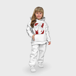 Детский костюм оверсайз Фрирен с красными пятнами, цвет: белый — фото 2