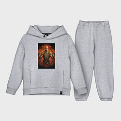 Детский костюм оверсайз Тайский боец Муай Тай, цвет: меланж