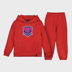 Детский костюм оверсайз Баскетбольная командная лига, цвет: красный