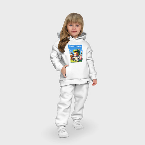 Детский костюм оверсайз Capycraft - collaboration ai art / Белый – фото 3